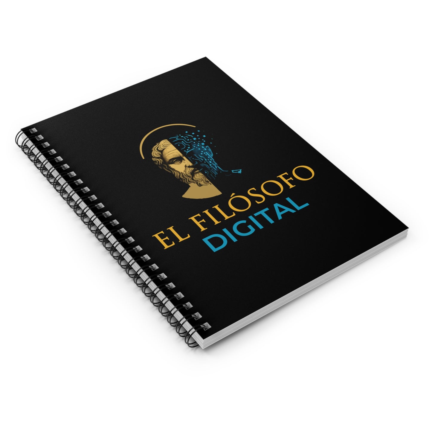 Digital Philosopher Spiral Notebook - Ruled Line | Perfect Gift for Students, Writers, Philosophers, Daily Planner, Journaling