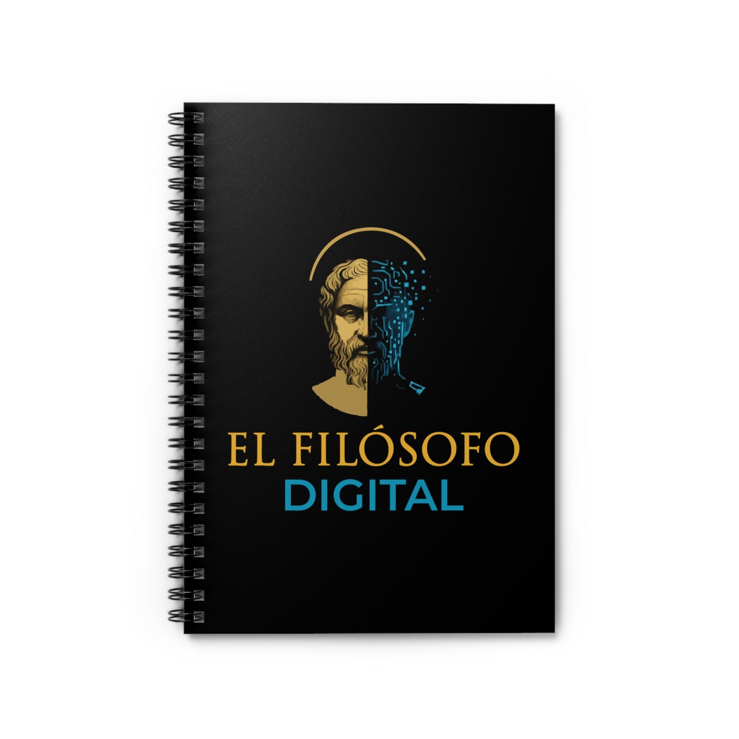 Digital Philosopher Spiral Notebook - Ruled Line | Perfect Gift for Students, Writers, Philosophers, Daily Planner, Journaling
