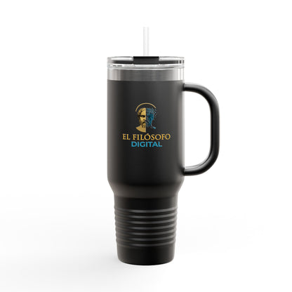 Travel Mug with Inspirational Quote, Insulated 40oz Coffee Tumbler, Perfect for Road Trips, Gifts for Students, Motivational Drinkware