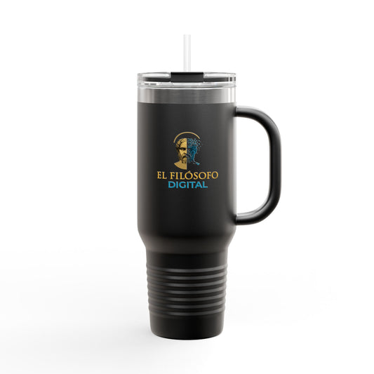 Travel Mug with Inspirational Quote, Insulated 40oz Coffee Tumbler, Perfect for Road Trips, Gifts for Students, Motivational Drinkware