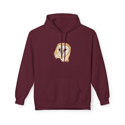 Warm Heart Owl Hoodie, Cozy Unisex Fleece Sweatshirt, Gift for Animal Lovers, Cute Owl Apparel, Fall Fashion