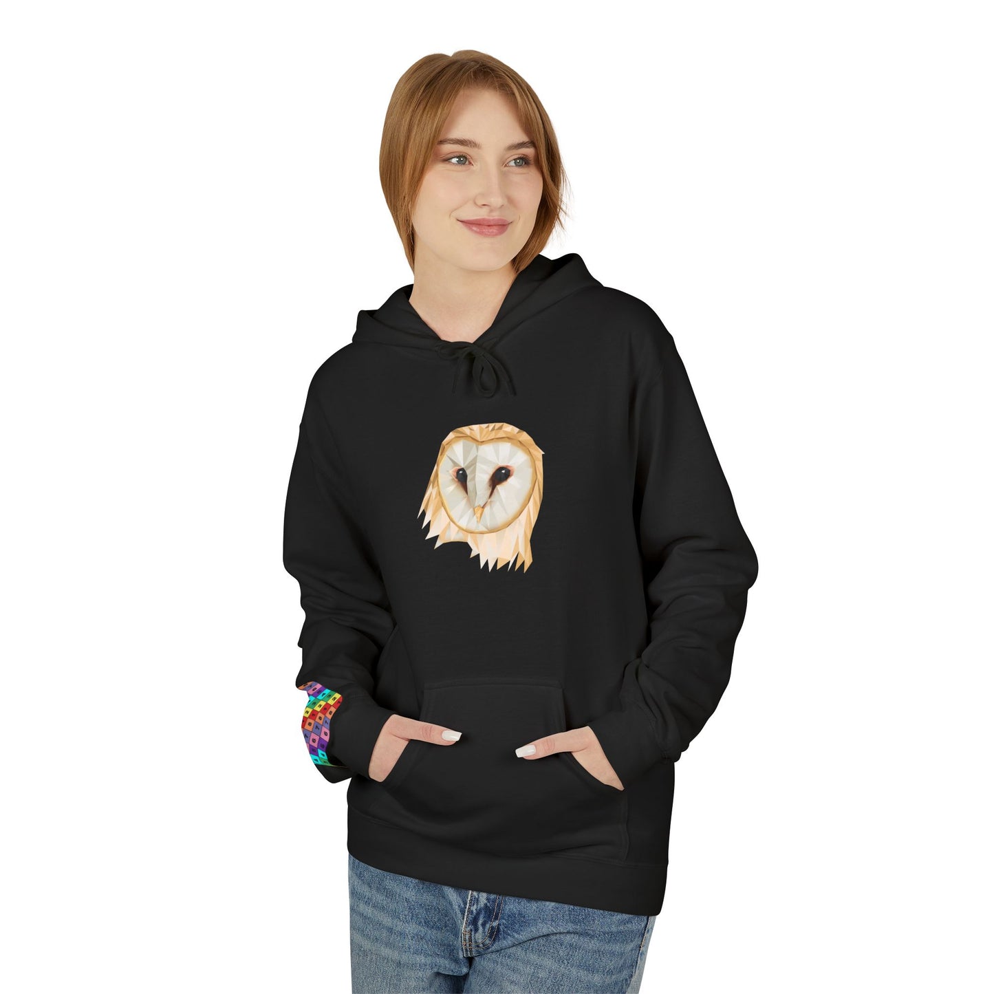 Warm Heart Owl Hoodie, Cozy Unisex Fleece Sweatshirt, Gift for Animal Lovers, Cute Owl Apparel, Fall Fashion