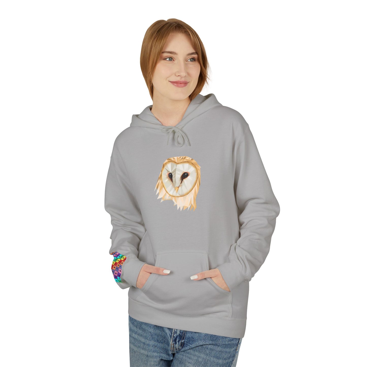 Warm Heart Owl Hoodie, Cozy Unisex Fleece Sweatshirt, Gift for Animal Lovers, Cute Owl Apparel, Fall Fashion